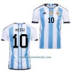 Camiseta de fútbol Argentina 3 Star Messi 10 Primera Equipación Mundial 2022 - Hombre